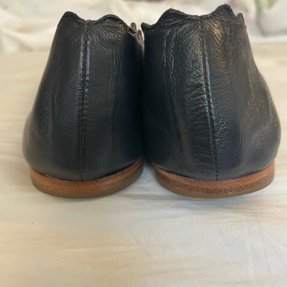 Chloe Black Leather Ballet Flats lauren scalloped - Picture 4 of 6